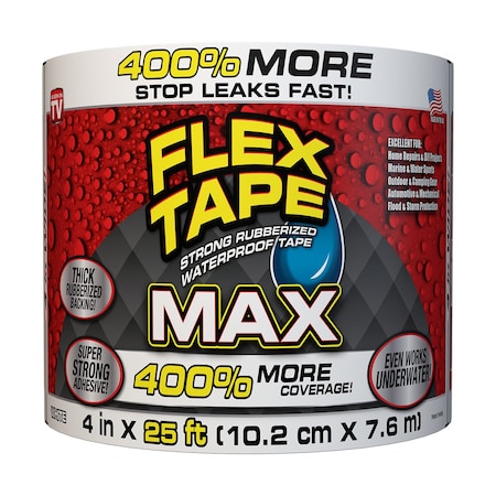 Flex Seal Flex Tape White Max 4In X 25Ft Tape TFSMAXWHT04